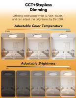 Lámpara de Techo LED Inteligente de 30W Control Remoto, Control de Voz, Luces Google Home - details 3