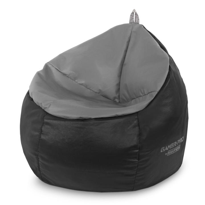 Puff Gamer Junior Polipiel Interior Gris HAPPERS - Cómodo, ligero y resistente. Make it Happers®