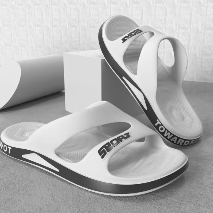 Nuevos Pantuflas Para Hombre Verano 2024 Moda Pantuflas De Baño No Eslipantes Comodidad Suave Suela Pantuflas De Exterior - 1