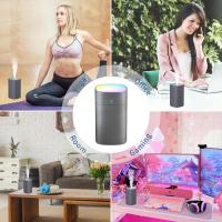 Mini humidificador portátil de 5,12 * 3 pulgadas, humidificador de escritorio pequeño de 400 millas con luz de 7 colores, dos modos, apagado automático, humidificador personal USB ultra silencioso, adecuado para dormitorio, automóvil, oficina, viajes - details 3