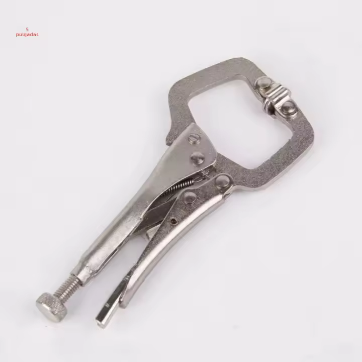 Aguja De Tijera Multifuncional De Acero Carbono Para Carpintería Y Soldadura Pinza De Bloqueo Con Mango Curvo Herramienta De Juego Ajustable Localizador De Tenón - 1
