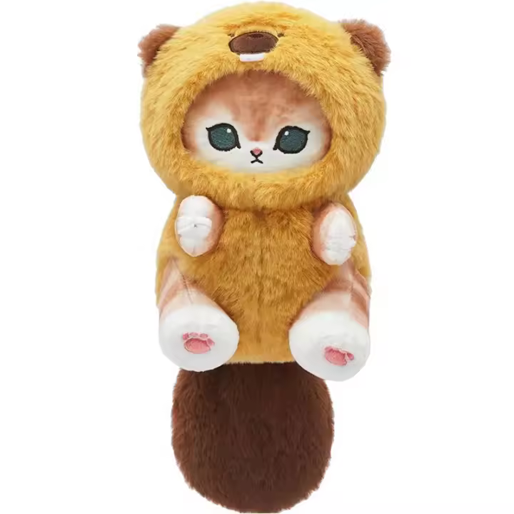 Muñeco De Peluche Kawaii De Gato Largo Original Mofusand 10-20cm Peluche De Red Panda Y Zorro Raccoon Colgante Lindo Juguete Regalo Para Todas Las Edades - 1