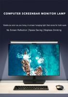 Lámpara De Escritorio LED USB Dimmable 3 Colores 33cm 50cm Luz De Pantalla De Computadora Colgante Para Estudio Y Lectura Moderna - details 0