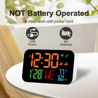 Reloj De Pared Inteligente Tu-ya Con Termómetro Y Higrómetro Pantalla LED Digital Soporte Calibración WIFI Para El Hogar - details 1