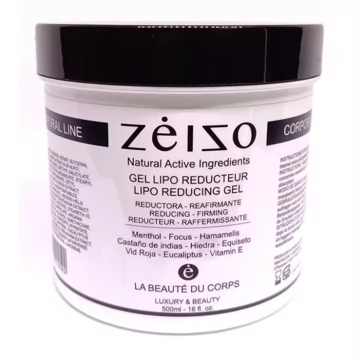 Gel Reductor y Quemagrasas Zeizo 500 ml - Efecto Frío-Calor para Celulitis y Vientre Plano - Tratamiento Intensivo de Adelgazamiento - 1
