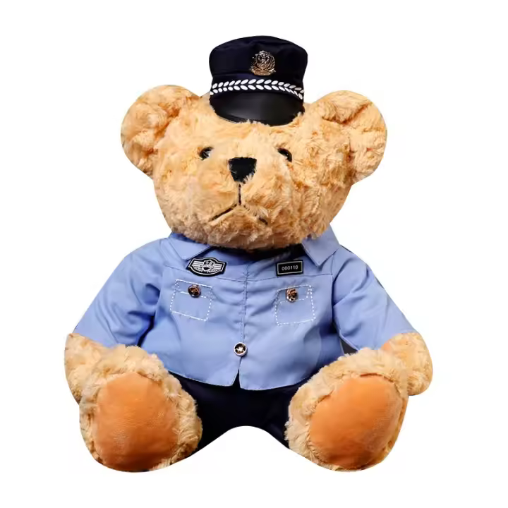Muñeco De Peluche Policia Oso Teddy Bear Juguetes Peluche Muñeco De Animal Completo Para Niños Niños Boys Regalos De Navidad Y Cumpleaños - 1