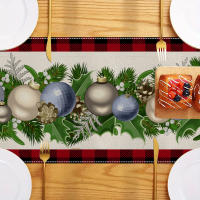 Mantel De Lino Para Navidad Correa De Mesa De Comedor Decoración De Hogar Y Hotel Material Poliéster 100% Técnica Tejida - details 5