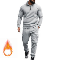 Conjunto Deportivo Casual Para Hombres Verano Otoño Invierno Con Cierre De Cremallera Y Veludo Tejido De Poliéster Talla S a XXXL - details 132