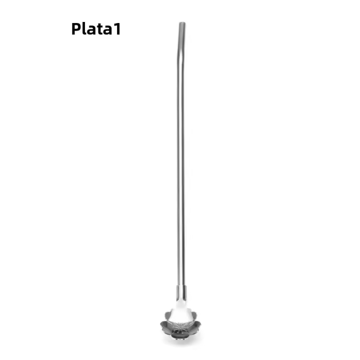 Cuchara De Acero Inoxidable Para Batido De Cóctel Y Café Paja Larga Torcida Reutilizable Cucharón De Té - 1