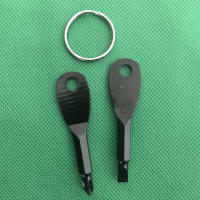 2pcs Herramientas De Reparación Multifuncionales En Forma De Llave Con Bolsillos Portátiles EDC Para Exteriores Phillips Slotted Destornillador De Cadena De Hierro Fundido - details 5