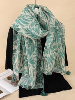 Bufanda De Pashmina Suave Estampada Con Borlas Florales Daisy Para Mujer Moda Elegante Abrigo Versátil Para Todas Las Estaciones - details 5