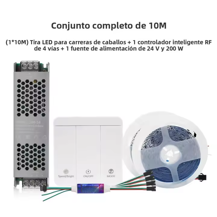 Fita LED De Carreras De Caballos Sincronizadas 10M 15M 20M Luz De Onda Ondulante Y Perseguidora Para Decoración De Habitaciones Consumo De Energía 8.64W/m Fuente De Alimentación DC Vida Útil 50000hs - 1