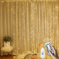 Luces LED Para Cortina USB 3x3/3*2/3*1 Decoración De Navidad Para Dormitorio Luz De Fairy Festoon Iluminación Para Bodas Y Hogar - details 4