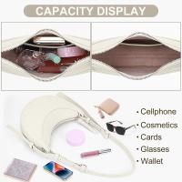 Bolso de Media Luna de Piel sintética para Mujer, Bolso Hobo para albóndigas, Bolso de Mano para Mujer, Bolso Cruzado Con 2 Correñas para el hombro para Niña - details 3