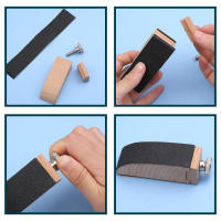 IMZAY Bloque De Encina Para Tratamiento De Borde De Cuero Herramienta De Pulido Con Papel De Herramienta De Corte DIY De Técnica De Bricolaje - details 4