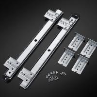Riel deslizante para bandeja de Cajón de papel de estritorio con rodillo de bolas de 14 pulgadas, extensión de 3/4, ajustable, de Maple, de metal, de alta capacidad en libras, para montaje lateral y suites - details 1