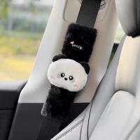 1pc ProteCTOR DE CINTURÓN DE SEGURIDAD COJIN DE HombRO De OVEJA RABIA DISEño DE Oso Dibujos ANIMados Felpa Suave Universal Para Coche - details 1