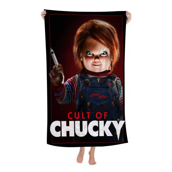 Toalla De Playa B-bride of C-chucky Para Niños Toalla De Baño Piscina Vacaciones Regalo Picnic Fiesta Toalla Rectangular De Algodón Y Poliéster Absorbente Y Secado Rápido - 1