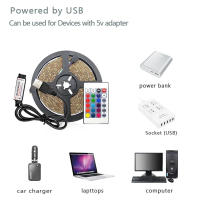 Tira De LED RGB 5050 Flexible 5V USB Control Remoto Bluetooth Para Dormitorio Jardín Fiesta Boda Decoración De Ambiente - details 3