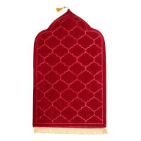 Carpetas De Oración Portátiles Antideslizantes De Flanela Para Viajes Alfombra De Plegar Para El Respeto Del Ramadán Material De Poliéster Suave Y Duradero - details 2