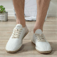 Zapatos Planos Casuales De Lino Clásicos Para Hombres Y Mujeres Mocasines De Canvas Moda Zapatería Pesca Talla Grande - details 3