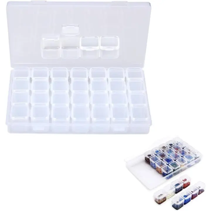 28 rejas de cuenta caja de almacenamiento de diamantes - 1