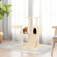 vidaXL Rascador para gatos con postes de sisal 82 cm Color Crema,  Gris claro,  Gris oscuro y mas - details 0