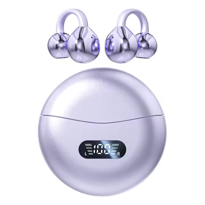 Auriculares Bluetooth, auriculares inalámbricos with clips, conducción ósea Aérea, waterería de duración, alta calidad de sonido, Modelo Privado, reducción de ruido. - 1