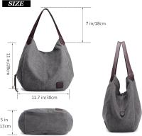 Bolso de lona bolso shopper de mujer bolso hobo - details 0