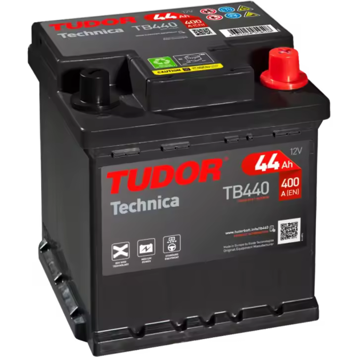 Batería  de coche Tudor TB440 Technica. 12V - 44Ah/400A (EN) Caja L0 - 1