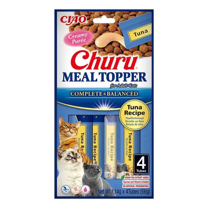 Pack De 6 Churu Cat Meal Topper Atún Complemento Alimentario Completo Y Equilibrado Para Gatos - 1