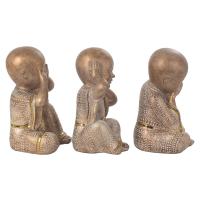CAPRILO REGALOS & DECORACIÓN Set de 3 Figuras Decorativas de Resina "Monjes no Ve, Oye , Habla ". Adornos y Esculturas. Regalos Originales. Decoración Hogar. 17 x 12,50 x 21 cm - details 1
