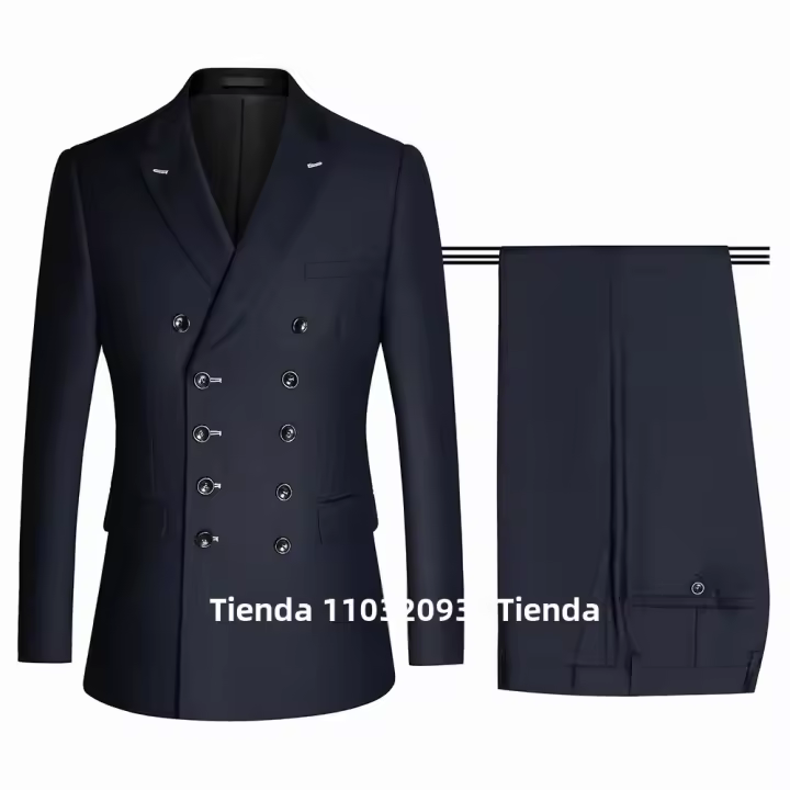 Traje Clásico Para Hombres Diseño Bespokado Chaqueta Y Pantalones Doble Botón Para Bodas Y Eventos Elegante Trajes Elegante Para Hombres 2024 - 1