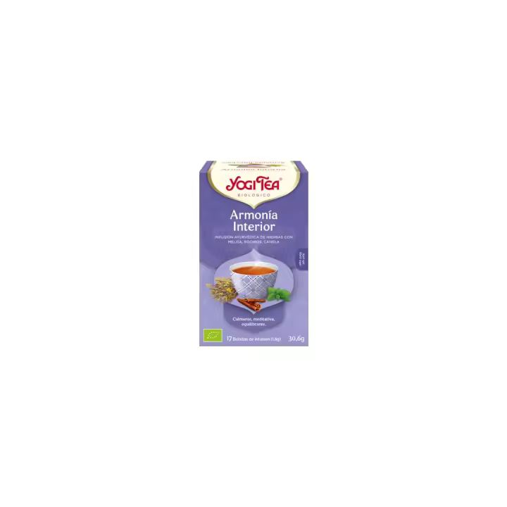 Yogi Tea Armonía Interior Bio - Infusión Relajante con Melisa, Flores de Lavanda y Canela - 17 Filtros - 1