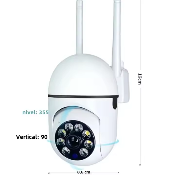 Cámara De Seguridad IP Exterior 5G 1080P Wifi Monitoreo Inalámbrico Con Alarma De Rastreo Protección Zoom 4.0X Impermeable - 1