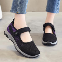 Zapatos Casuales Para Mujer Transpirables De Malla Suave Antideslizantes Ligeros Con Velcro Para Caminar Correr Diario Todas Las Estaciones Zapato Versátil - details 7