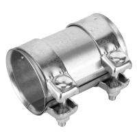 Conector De Tubo De Escape 3in 76mm Estuche Galvanizado Universal Reparación De Tubos De Escape Juntador De Doble Abrazadera - details 5