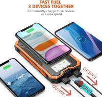 Cargador Solar Power Bank, 20.000 mAh Cargador Inalámbrico Portátil with Entrada/Salida USB C para Teléfonos Móvil, Batería Externa with Dual para Camping - details 1