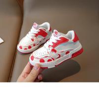 Zapatos Casuales Para Niños Y Niñas En PU Cuero Rojos Con Patrón De Puntos Cómodos Y Transpirables Zapatos De Camina Para Estudiantes Tallas Menores Verificación De Talla Sugerida - details 6