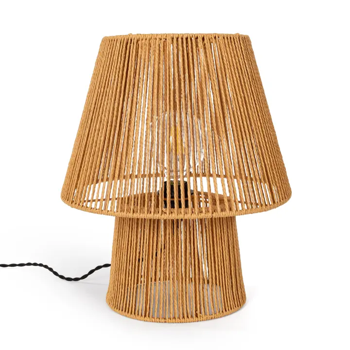 Ledkia Lámpara de Mesa Papel Trenzado Kala Gardenia Natural - 1