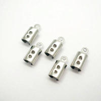 100Pcs Terminales De Cordón De Acero Inoxidable 304 Para Joyería Cierre De Plegado Conector De Tapa De Cuero Suministros De Joyería HK194 - details 3