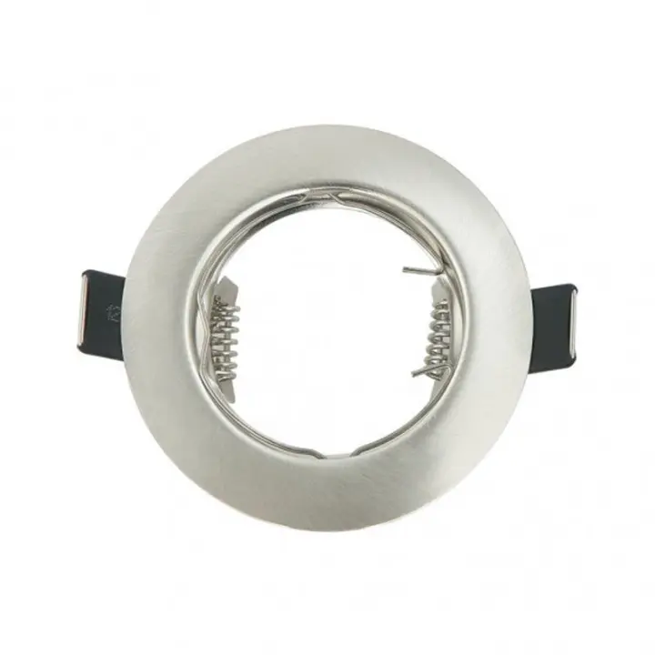 FABRILAMP FAB 14428FR03 | Empotrable Magura 1xgu10 Redondo Niquel 2,5x8x8 Cm Corte 7 Portalamparas Incluido - Diseño Moderno - Fácil Instalación - Ahorro de Energía - Alta Calidad - Iluminación Ajustable - 1