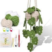Kit De Inicio Para Crochet De Hoja En Macramé Para Principiantes Con Yarn De Algodón Set De Decoración De Plantas En Maceta - details 4