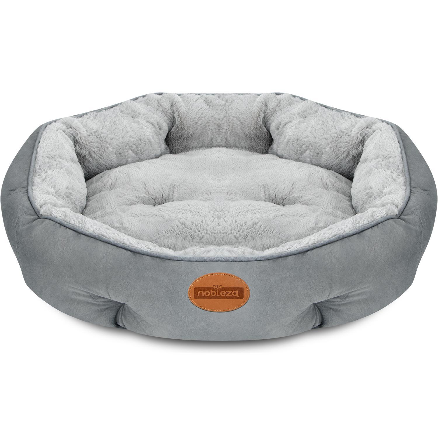 Nobleza - Cama Perro Gato Pequeños, Cama Lavable para Mascotas, Sofá Cama Redonda de Perros Antideslizantes y Antiestres