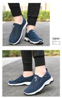 Zapatos De Tela Para Hombre Verano/Otoño Transpirables Antideslizantes Con Suela Suave Y Cómodos Zapatillas Casuales De Caña Baja Material Superior PU - details 6