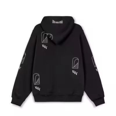 Sudadera Grimey Vita Deorum (Grmy X Oj)  Vintage Hoodie Black GCH586-BLK - 1