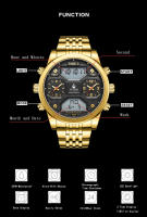 Reloj De Moda YATSSO Para Hombres Lujo Deportivo Cronógrafo Resistente Al Agua 5ATM Correa De Acero Inoxidable Quart Reloj De Pulsera - details 3