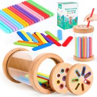 Juguetes Montessori De Madera Para Niños Edad 1-3 Años Juego De Alineación Sensorial Y Desarrollo De Habilidades Motoras Finas Regalo Educativo - details 0