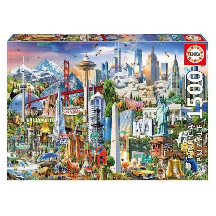Puzzle 1500 piezas Símbolos de Norte América Educa Borras - 1