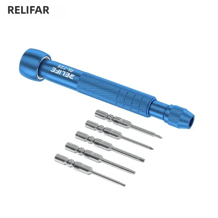 RELIFE RL-725 Set De Destornilladores Magnéticos Ajustables 6 En 1 Para Reparación De Teléfonos Móviles Tabletas Computadoras Herramientas De Desmontaje Y Reparación Para Equipos Electrónicos Apple Y Android - 1